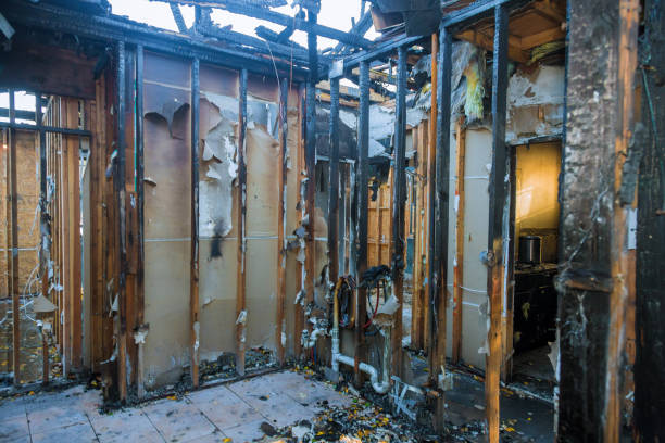 Professional Fire Damage Restoration technician working in Shorewood, IL